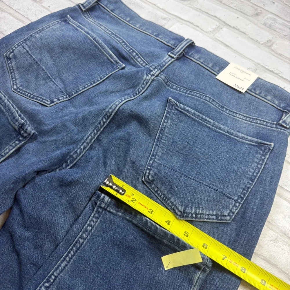 Banana Republic Travel Slim Jean Mens 33x34 Blue Denim Pants NWT
